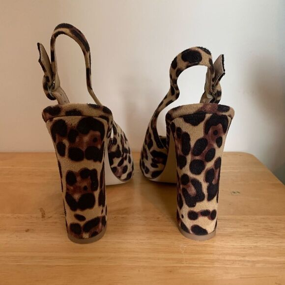 Nasty Gal Leopard Print Heels - Size 5 - Picture 9 of 12